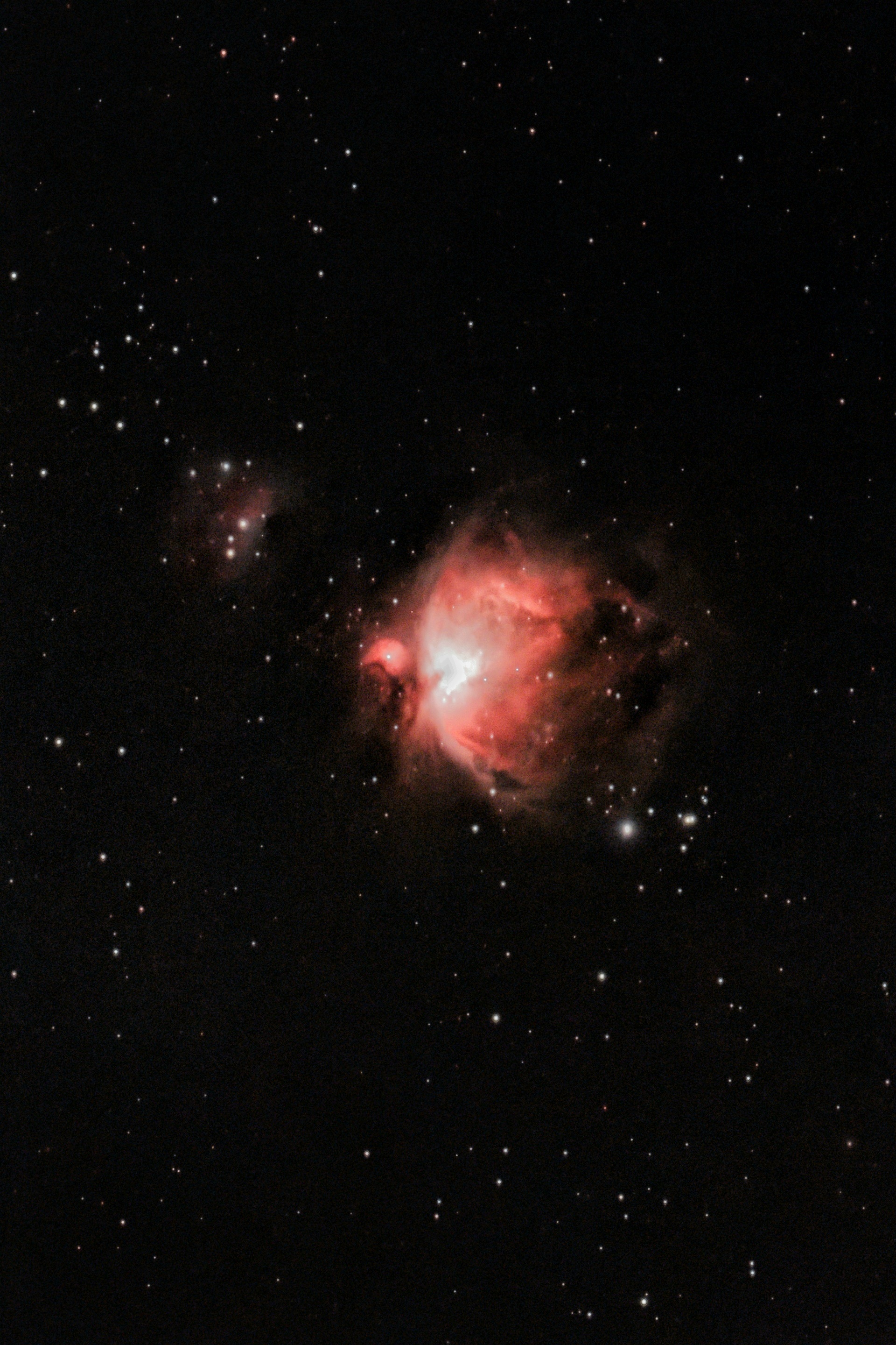 Orion nebula, Triangulum Galaxy, and the moon