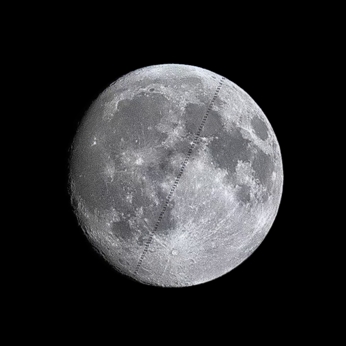 ISS Moon transit with Dwarf Mini