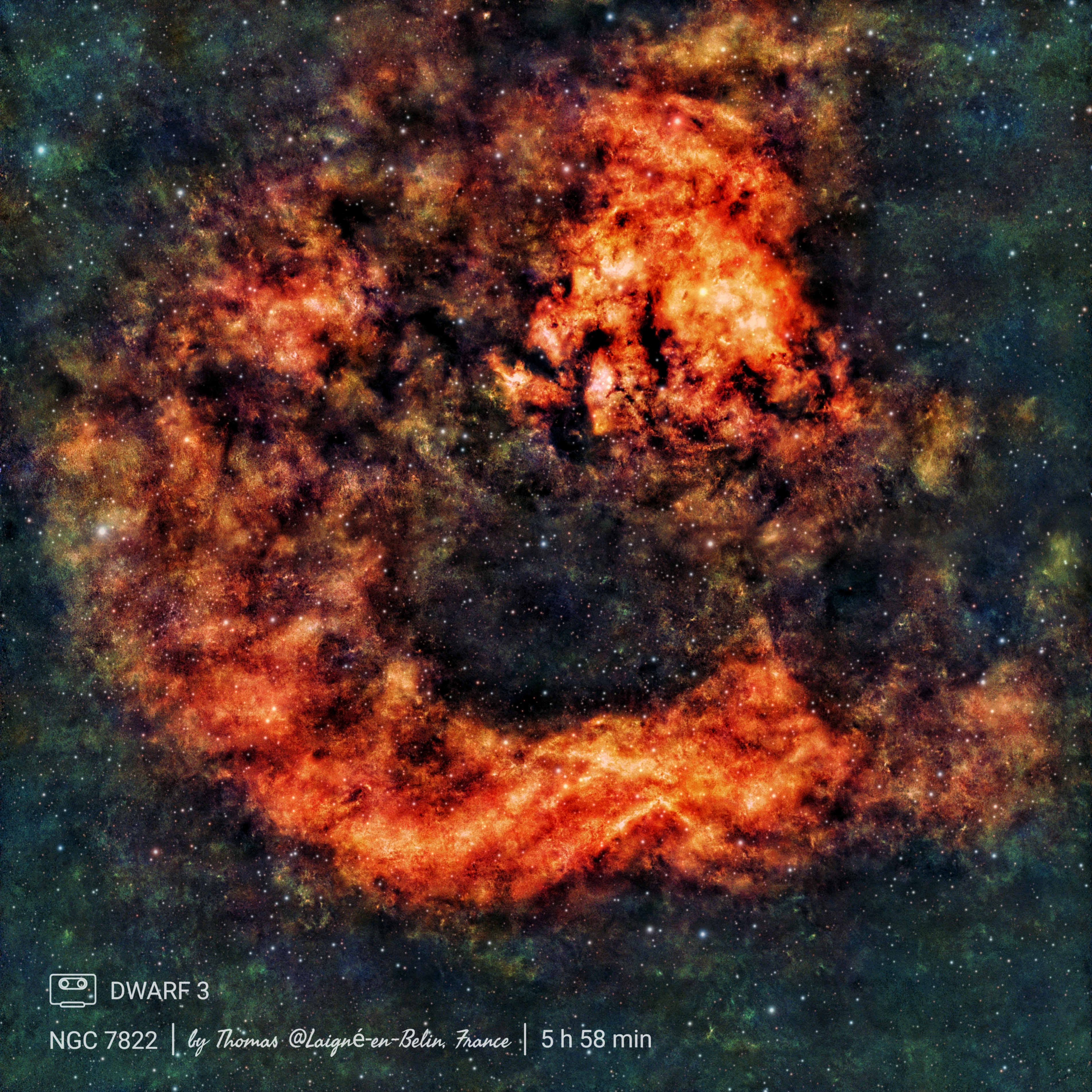 Ngc7822, nébuleuse du Point d'Interrogation