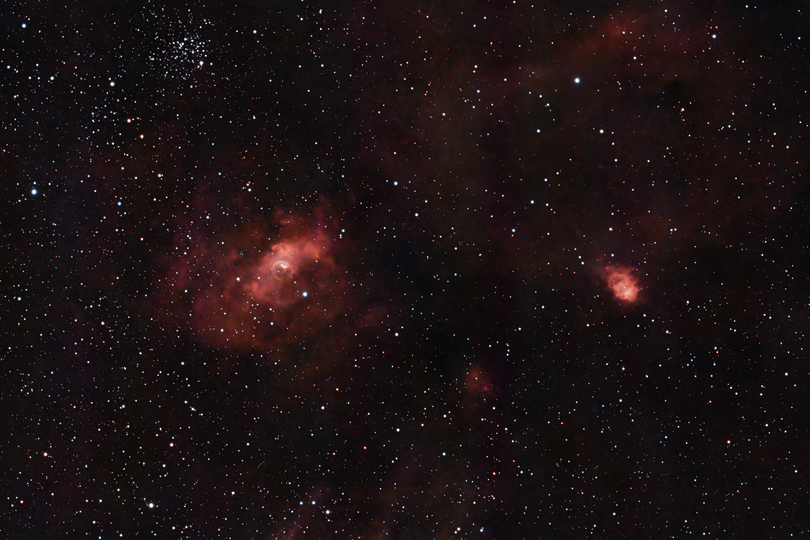 NGC 7635 Bubble Nebula with Dwarf 3