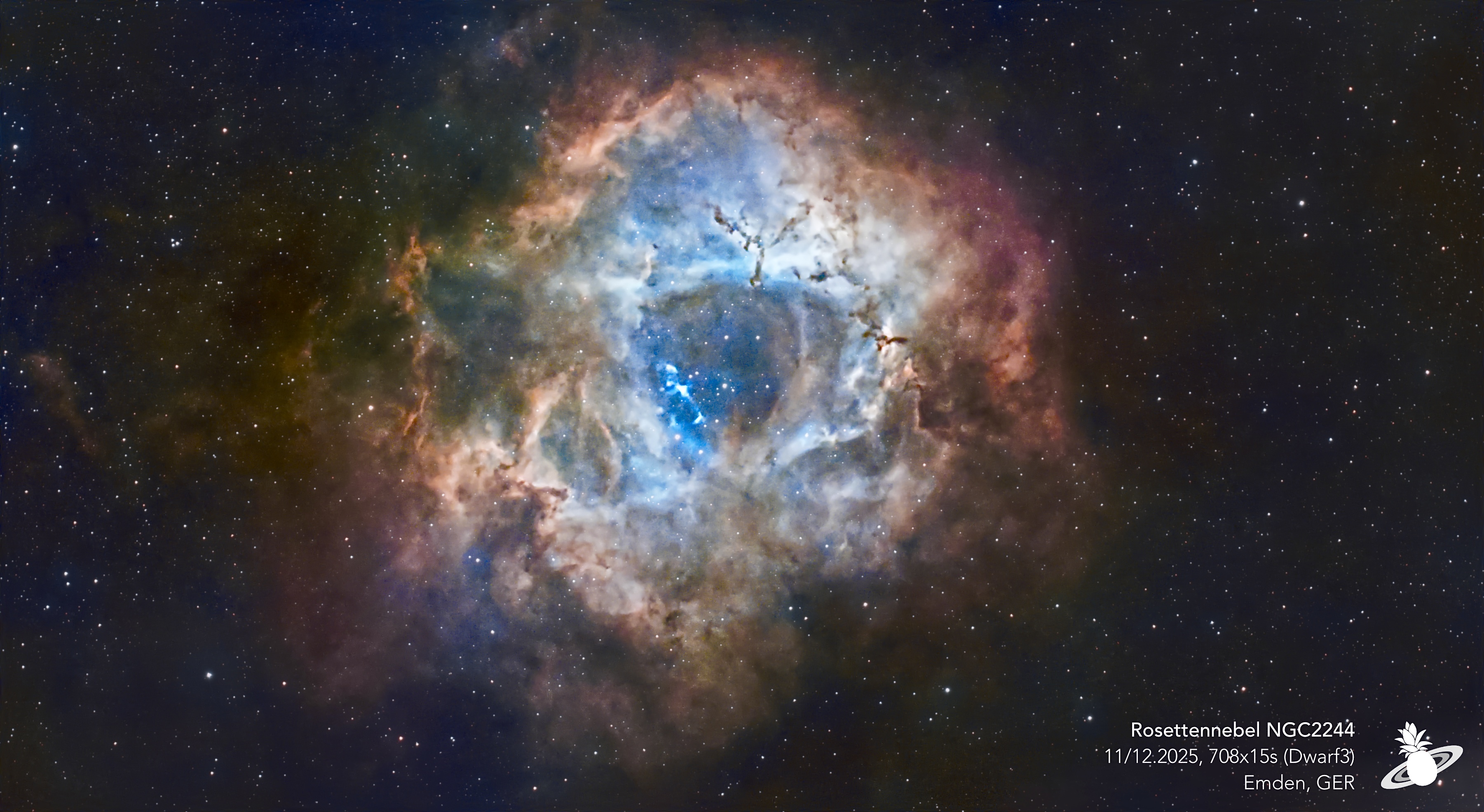 Rosette Nebula NGC 2237 with NGC 2244