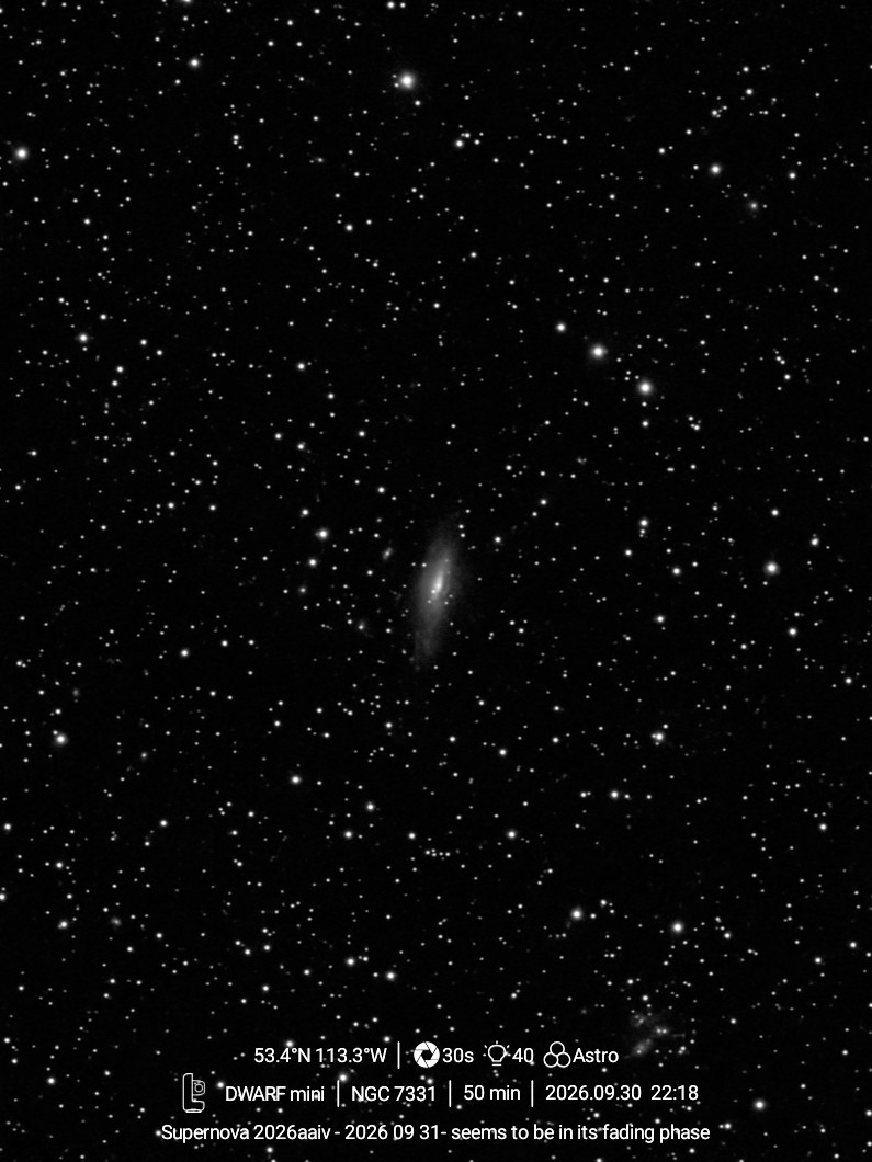 Supernova 2026aaiv- in fading phase