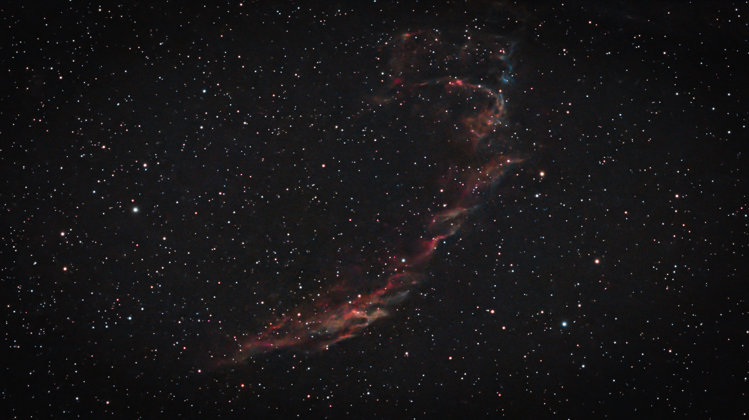 はくちょう座 超新星残骸網状星雲 (NGC 6992 〜 6995.6960)